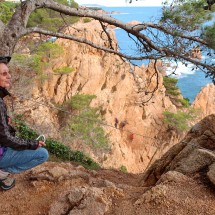 Jutta with the first part of Cala del Moli